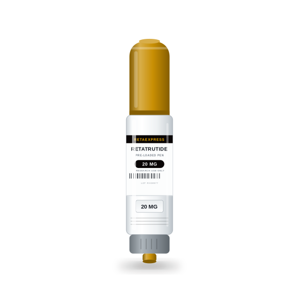Retatrutide pre-loaded research pen 20 MG, third-party tested to 99%+ purity - RetaExpress